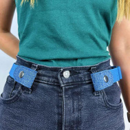Elastyczny pasek do jeansów  - jasnoniebieskie