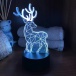 Lampa s 3D iluzja - jeleń