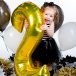 Nadmuchiwane balony cyfry maxi  100 cm złote  - 9