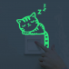 Podświetlane naklejki nad włącznikiem - kot