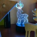 Lampa s 3D iluzja - jeleń