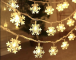 Świetlny  łańcuch - płatki śniegu